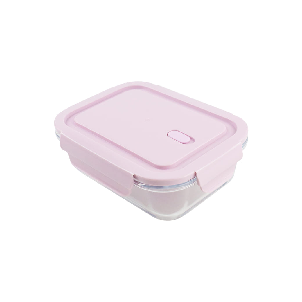 กล่องอาหารแก้ว RRS 680 มล. สีชมพู_0
